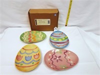 Easter Egg Snack Plates - Set of 4