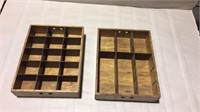Wood divided trays
