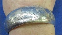 sterling etched bracelet