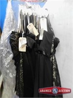 Assorted dresses. Brands. sizes. Most black. Some