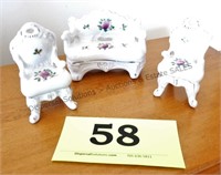 Miniature Settee and Chairs