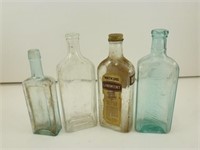 * Vintage Glass Bottles - Watkins 1 Colored, 3