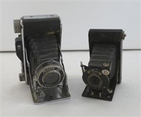 2 Antique Cameras -Foldex,Kodak