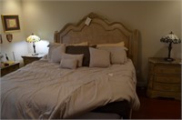 Beautiful Ashley Shell Colored King Size Bed