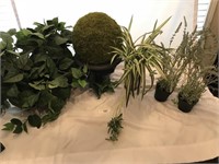 5 Faux Plants in Various Pots