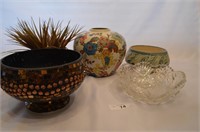 5 Piece Lot of Home Décor-Bowls,Pottery,Planter