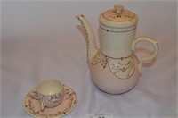 Teapot,Saucer,Teacup-Wheat Design