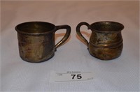 Pair of Sterling Silver Baby Cups