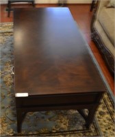 Set of Mahogany Wood Coffee Table & 2 End Tables