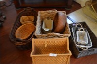 12 Woven Baskets-Various Shades & Sizes