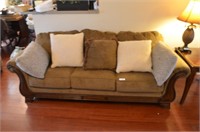 Brown Ashley Sofa w/Cushions