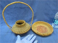 2 hand woven baskets - southwestern style
