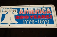 1976 Bicentennial Vanity License Plate