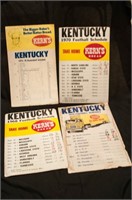 4 x 1970's Kern's Kentucky Wildcats Wall Schedules