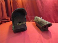 Wooden Bird Houses: 2 piece lot