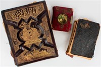 Antique Large Family Christian Holy Bibles