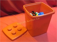 Lego's in Lego Storage Container w/ Lid