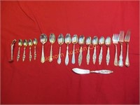 Sterling Silver Spoons, Forks, Knife 19pc lot
