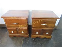 Wooden Nightstands w/ 2 Drawers