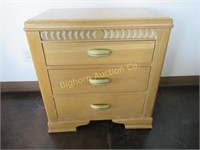 Broyhill Oak 3 Drawer Nightstand