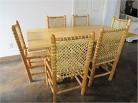 Lodge Pole Dining Table & 6 Chairs