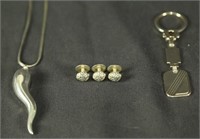 LOT OF FOUR SILVER JEWELRY PIECES