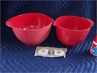 Red plastic Batter bowls