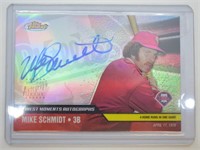 2002 Topps Finest Autograped Mike Schmidt Card