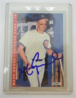 1993 Fleer Mark Grace Signed Baseball Card
