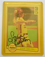 1982 Donruss Steve Carlton Signed Baseball Card