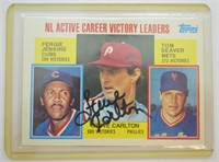 1984 Topps Steve Carlton Signed Victory Leaders Ca