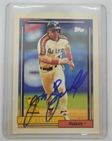 1992 Topps Signed Jeff Bagwell Baseball Card