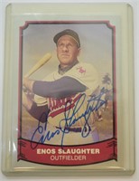 1988 Pacific Trading Cards Enos Slaughter Signed C