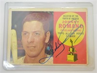 1960 Topps Johnny Romano Signed Rookie Catcher Car