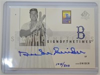 2002 Upper Deck Sign of The Times Duke Snider Auto