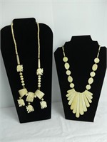TWO IVORY? TRIBAL NECKLACES