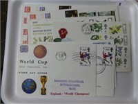 TRAY: WORLD CUP, FLORA, BIRDS & PAINTERS STAMPS