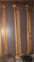 4 wooden towel bars from Mackinaw island hotel.