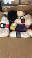 Box lot of assorted yarns.