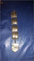 Vintage Roma S. P. O. R. Medallion link bracelet