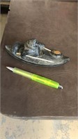 Eskimo soapstone carving with seal