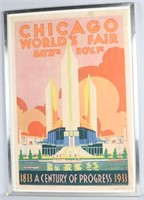1933 CHICAGO WORLDS FAIR POSTER By W. PURSELL