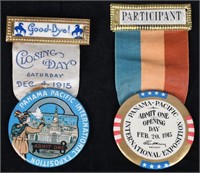 1915 PANAMA PACIFIC EXPOSITION BADGES