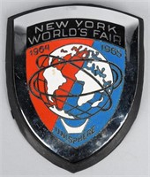 NEW YORK WORLDS FAIR CAR BADGE