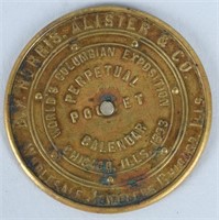 1893 COLUMBIAN EXPOSITION PERPETUAL CALENDAR