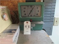 2 time clocks and time card holder