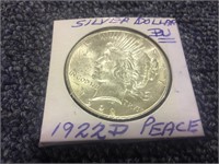 1922 D PEACE DOLLAR
