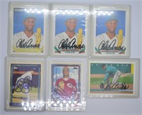 6pcs Marlins signature baseball cards
