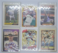 6pcs Giants signature baseball cards
