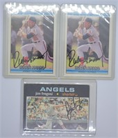 3pcs Angles signed baseball cards